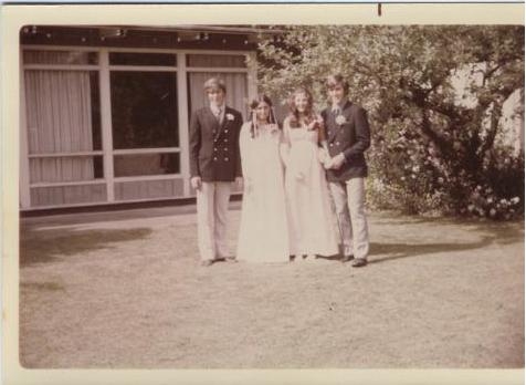 Sheila Simington, Mark Morissette, Susan Bilton, Brian Green grad 1971