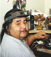Derek Wilson at age 50. World Reknown Master Carver and Jewelry Maker